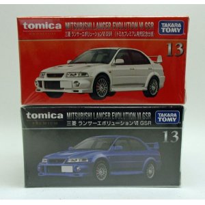 画像: トミカプレミアム NO.13 三菱 ランサー Evo.6 GSR ２台セット