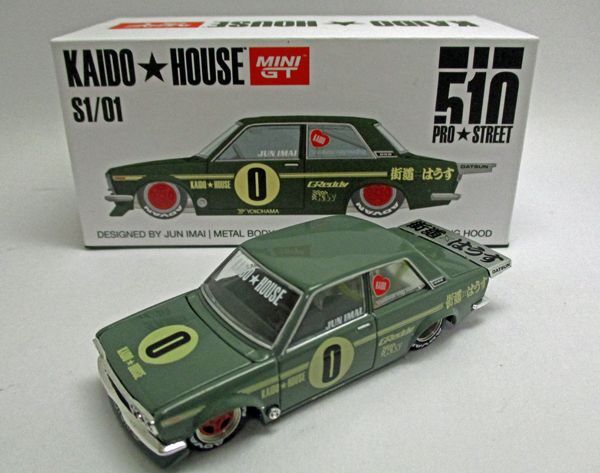 MINI GT 1/64スケール KAIDO☆HOUSE DATSUN 510 PRO☆STREET 緑