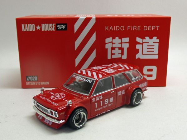 MINI GT 1/64スケール KAIDO☆HOUSE DATSUN 510 WAGON FIRE V1